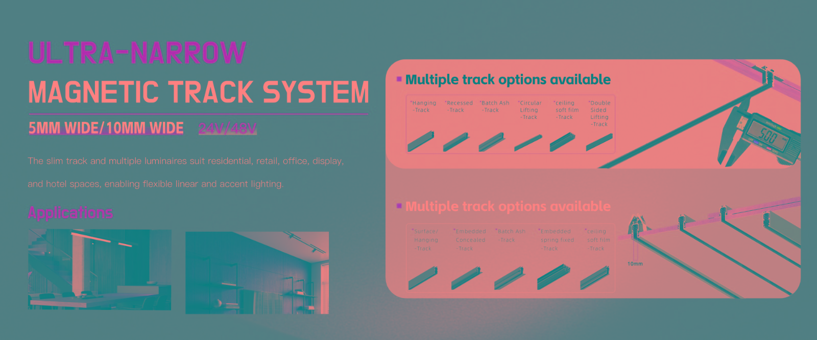 Magnetic track system