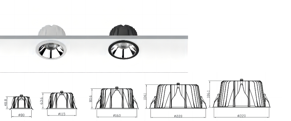 Cayenne Series waterproof downlight