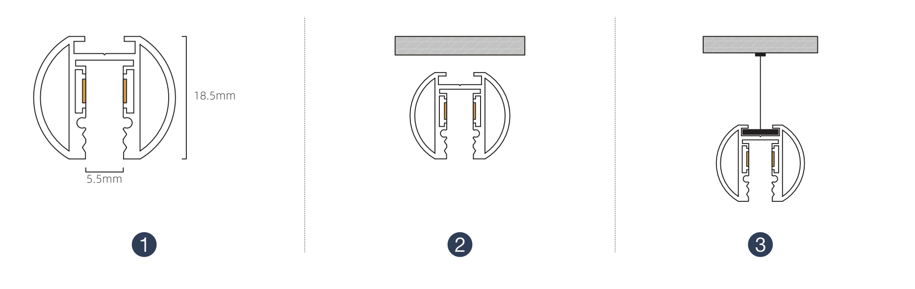 5mm wide ultra-narrow magnetic track system