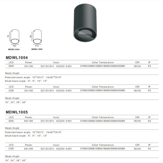 IP65 Surface Mount Cylinder Outdoor LED Downlight IP65 Surface Mount Cylinder Outdoor LED Downlight