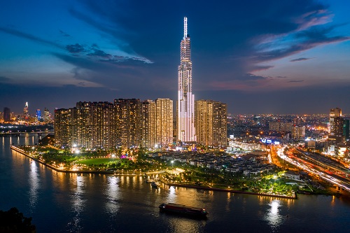 Tallest Skyscraper in Southeast Asia Illuminated by Osram